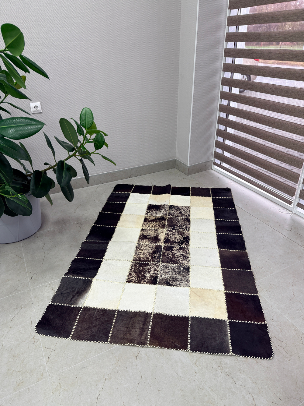 Ковер овальный натуральный Телячья шкура , 180х120