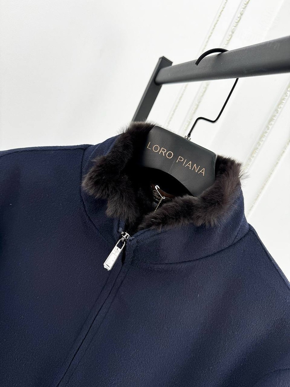 Шерстяной бомбер с мехом Loro Piana