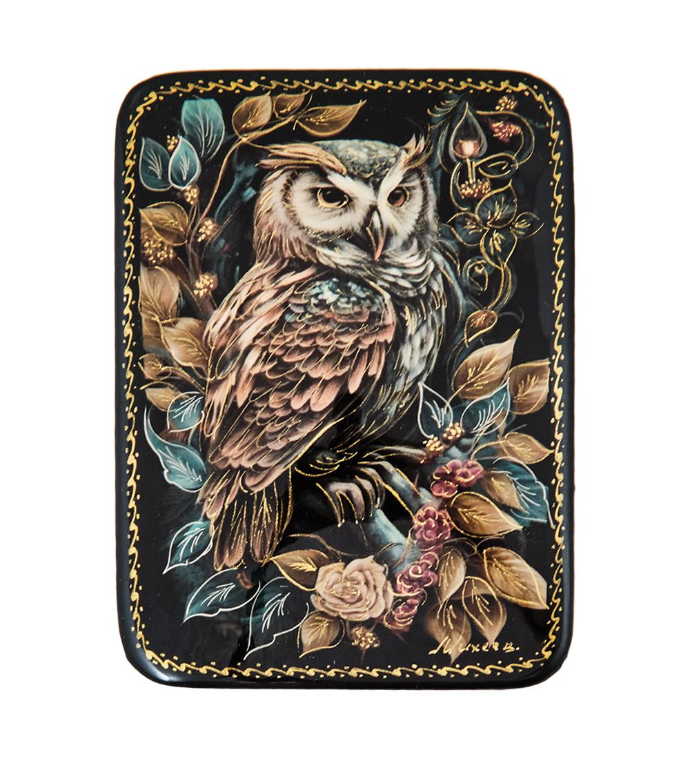 ШК-19/56-B Шкатулка в технике декупаж «Сова» (8х6х3,5)