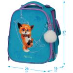 Ранец Berlingo Expert Little foxy 37х28х16см, 2 отд., с анатомической спинкой