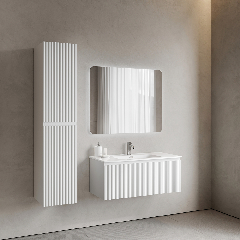 Тумба подвесная Sancos Snob R 1.0 с одним ящиком 995х445х406, Bianco, SNR1.0100W