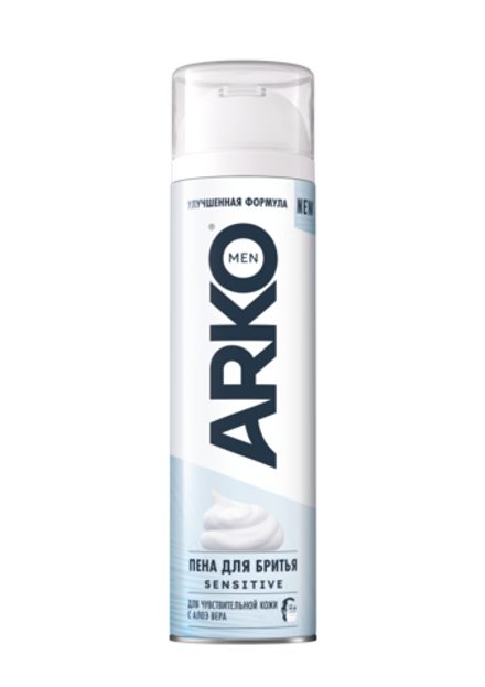 ARKO MEN Пена для бритья Sensitive, 200мл, блок 24шт., АРКО