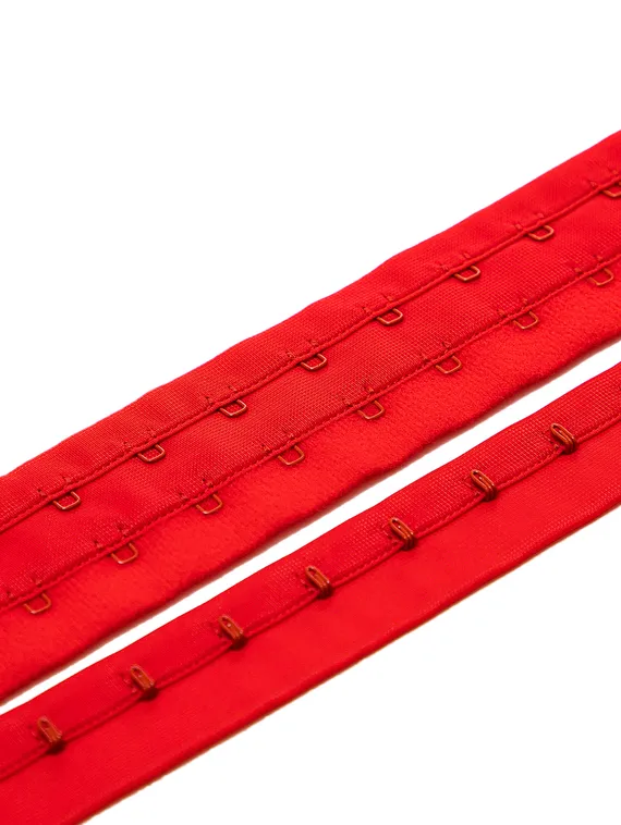 Крючки/петли на ленте, двухрядные, Arta-F, красный 100