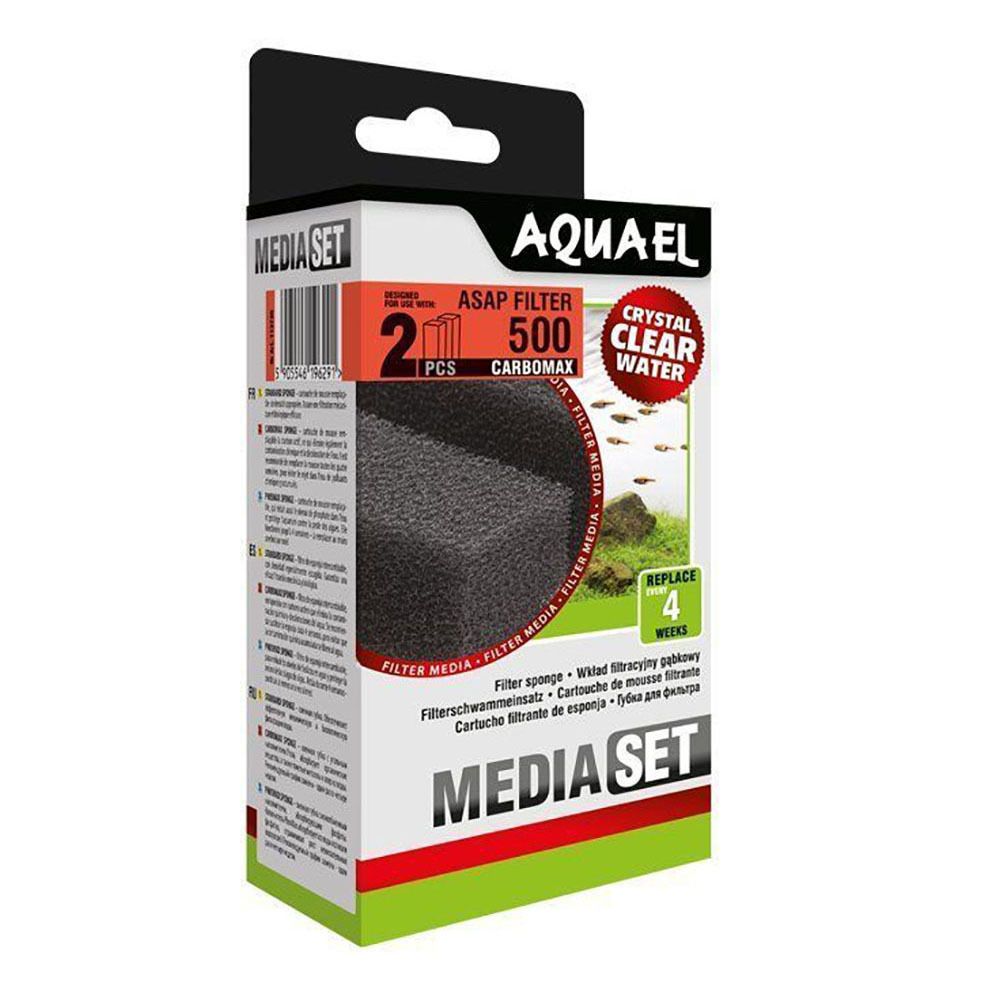 Aquael Asap 500 Carbon - губки сменные с углем (2 шт)