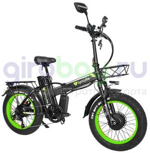 Электровелосипед Syccyba F10 Pro Dual 48V/20Ah (полный привод) - Салатовый обод фото №2