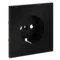 Накладка для розетки с заземлением, S70 (черный матовый) vls000608