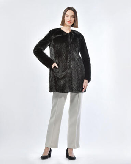 Полупальто из меха норки