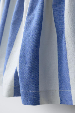 ZARA Х CASA LAWA ШИРОКИЕ ШОРТЫ В ПОЛОСКУ, СИНИЙ