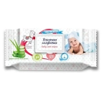 Влажные салфетки «Детские» с экстрактом алоэ, 120 шт с пластиковым клапаном