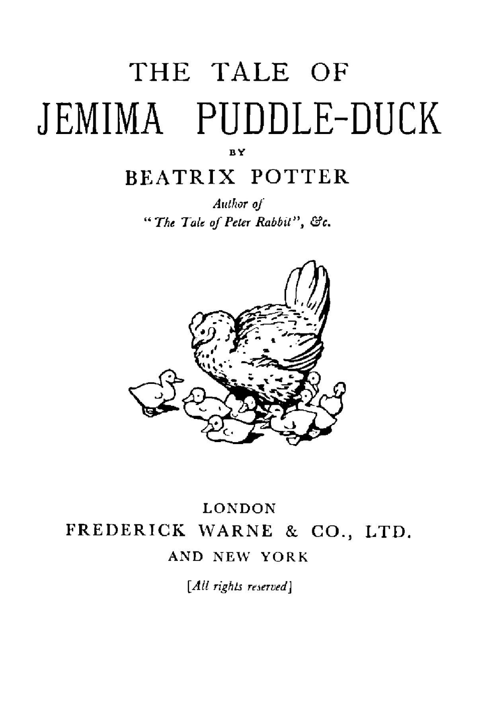 The tale of Jemima Puddle-Duck | Beatrix Potter