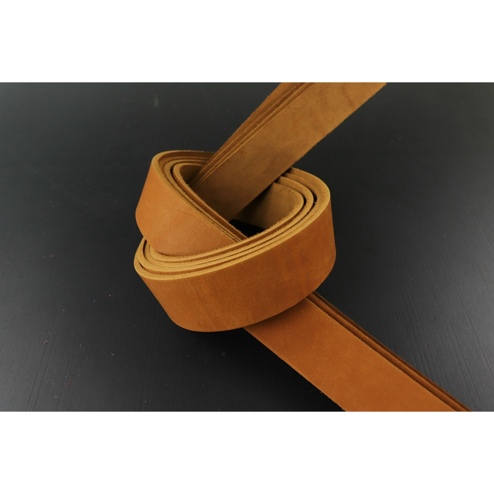 Ременная заготовка Коньяк гладкая 4мм+