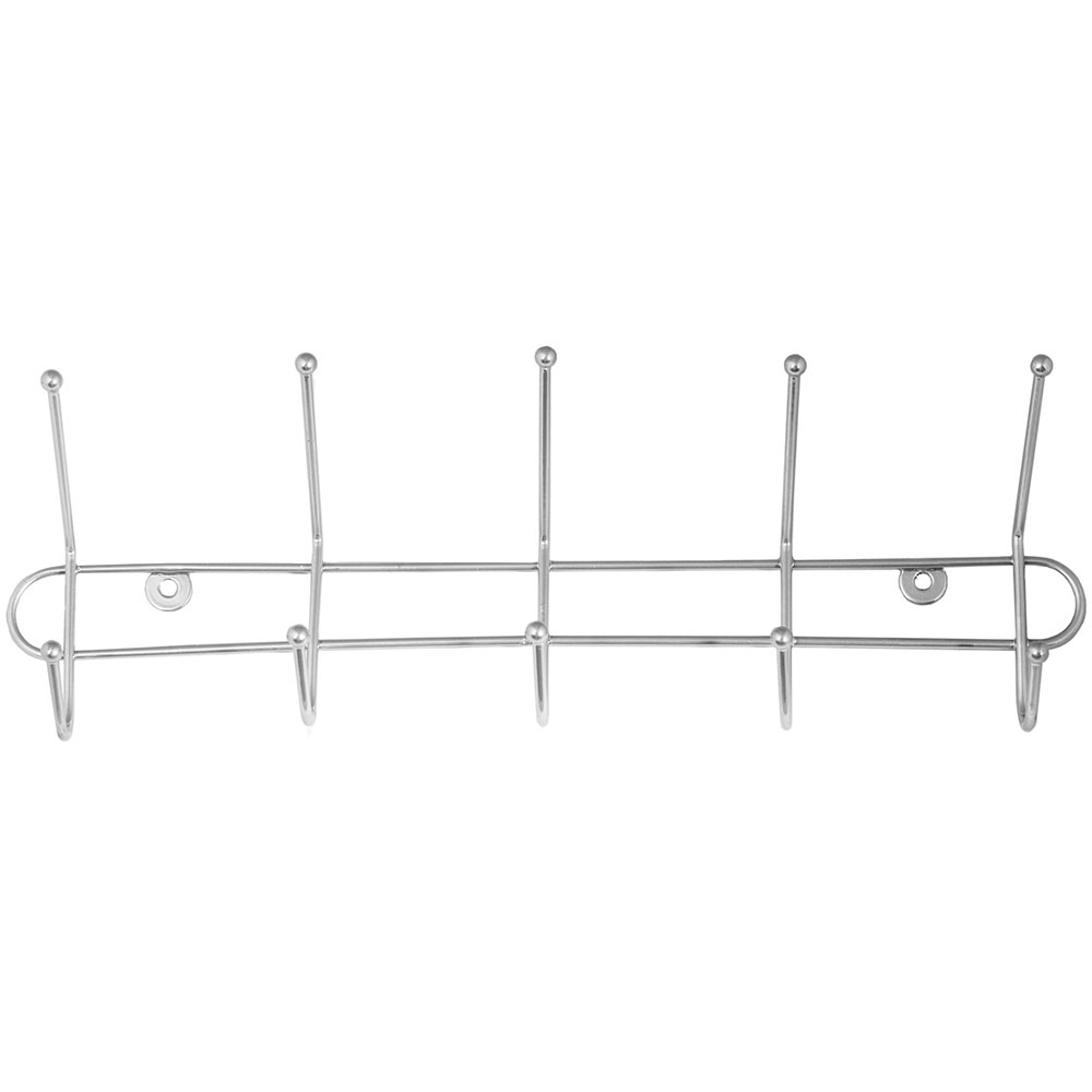 Вешалка овальная 2-х позиционная 5 крючков 40*8*13см хром, ВК5/1-400