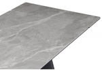 Керамический стол Woodville Вейв 160(220)х89 larka grey, черный