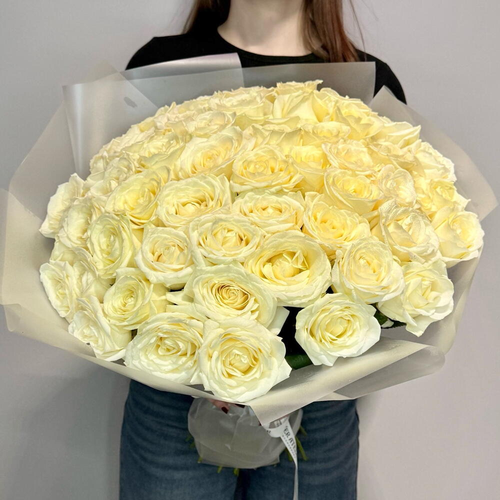 51 белая Роза премиум