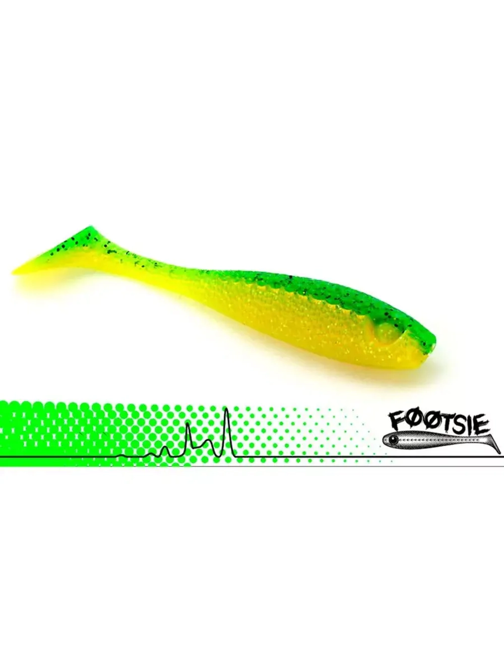 Виброхвост Footsie 4.0'',4 шт/уп.,цвет 2215,10см,7гр