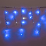 Гирлянда для дома БАХРОМА «Мерцание» ш3м* в30/50см 120 ламп LED, прозрачн.провод, авторежим, IP-20, Синий/Белый мерцает (возможность соединения)