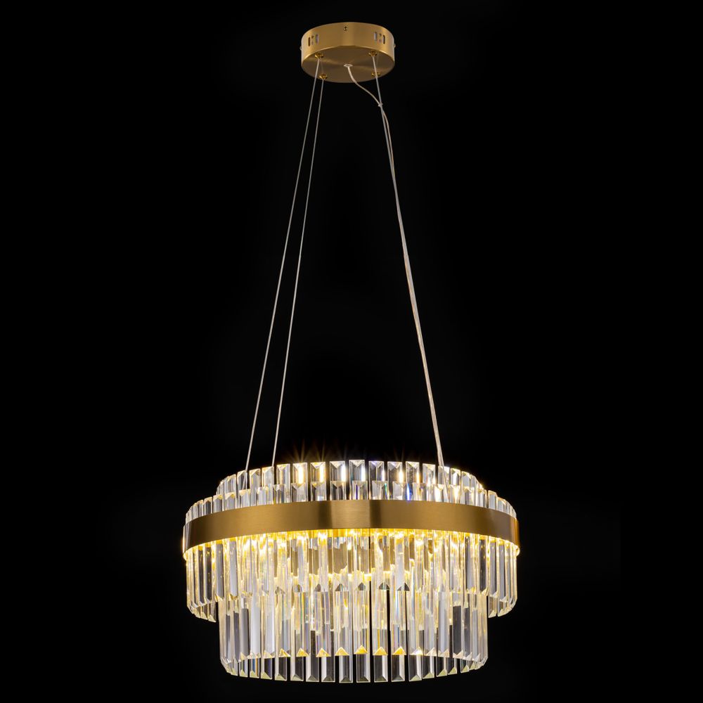 Citilux Sheldon CL339153 LED Люстра хрустальная с пультом Бронза