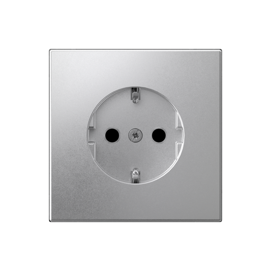 Розетка ArtGallery 16А с заземл. со шторками быстрозажим. клем. механизм алюм. SE GAL000345S