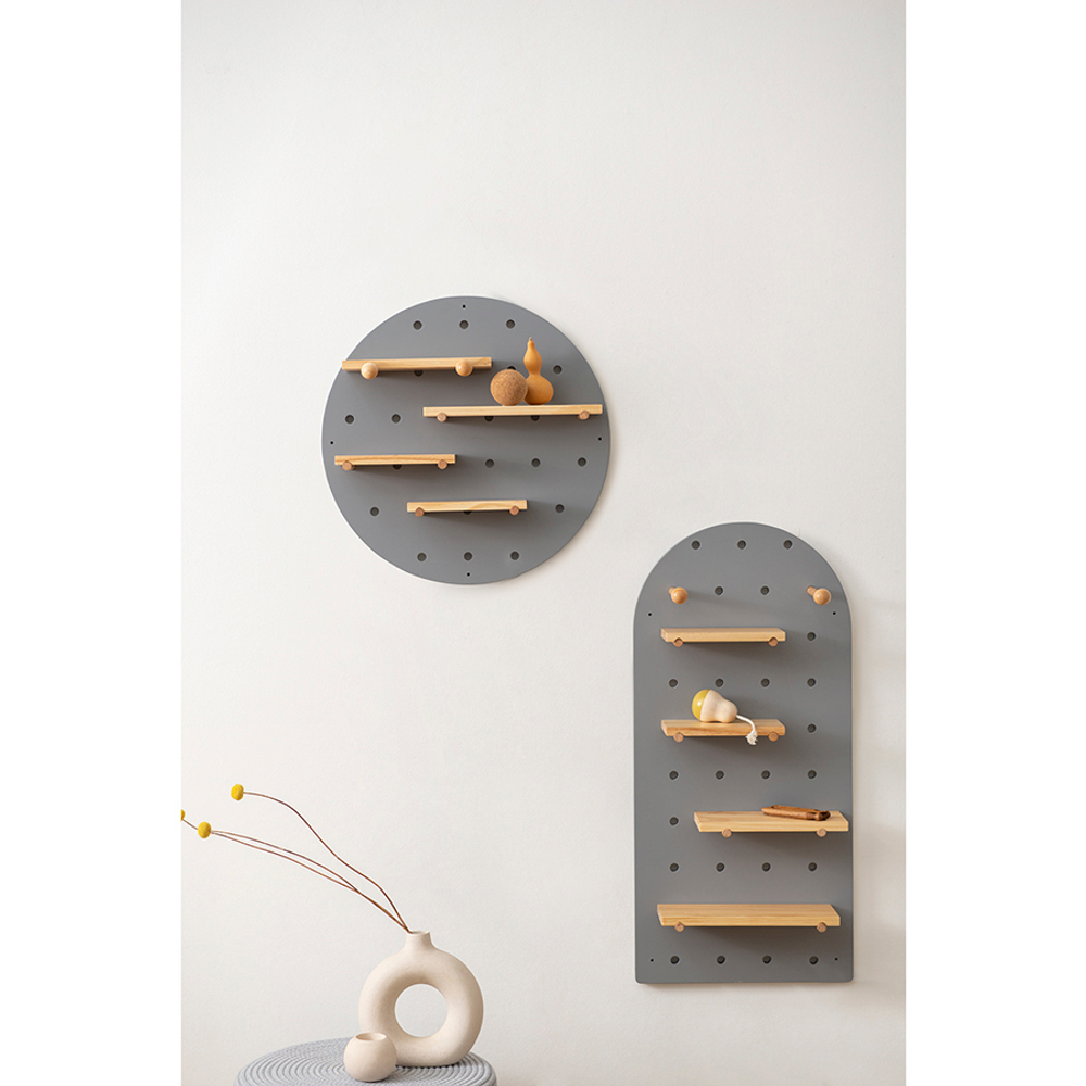 Полка настенная 38х80см Bergenson Bjorn Shely светло-серая