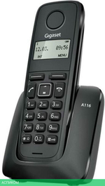 Радиотелефон DECT Gigaset A116 черный (S30852-H2801-S301)