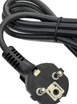 Кабель силовой с угловой вилкой 10/16A 250V универсальный 1,2 метра до 700Вт