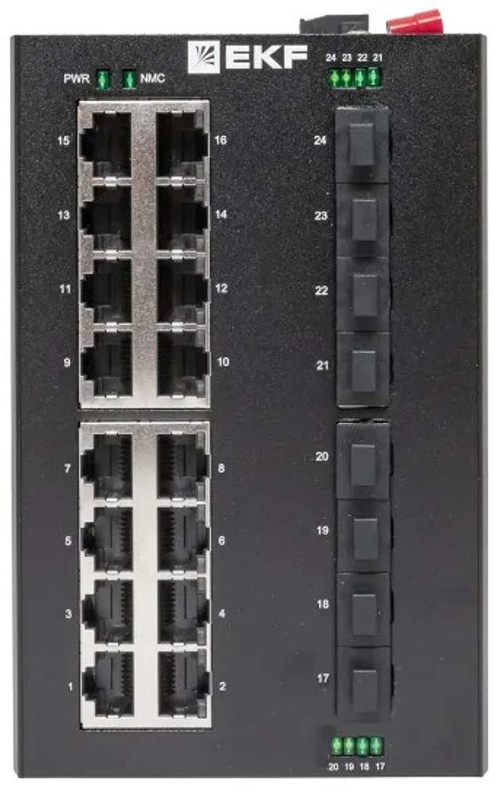 Коммутатор промышленный неуправляемый EKF TSX-U-8GX/SFP-16GT