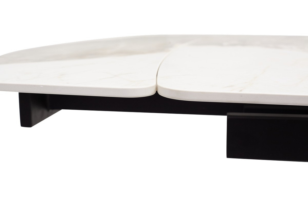 Стол М-City DISAUR Риволи (Rivoli) 140 Пандора (Gloss Luxury Pandora Solid Ceramic), Черный