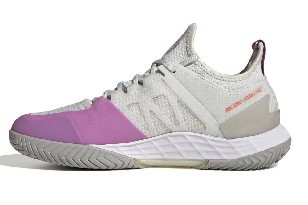 Женские Кроссовки теннисные Adidas Adizero Ubersonic 4 W - crystal white/impact orange/semi pulse lilac