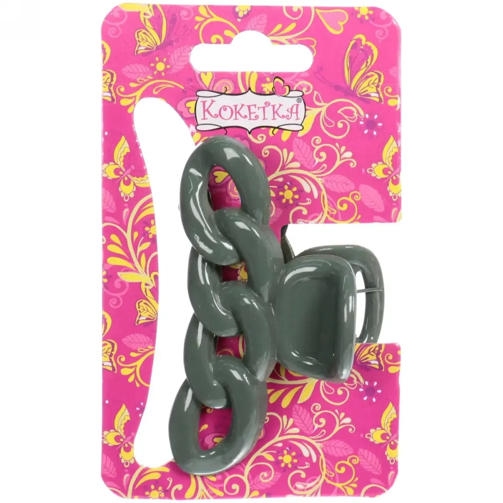 Заколка-краб для волос на блистере «Magic Gloss», кольца, микс 6 цветов, 6,5см