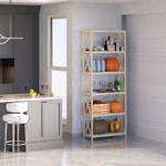 Стеллаж деревянный напольный Юск из массива сосны 6 полок