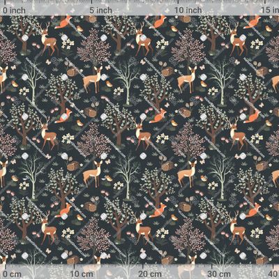 Лесные животные  на синем by JuliaBadeeva 938 DPI