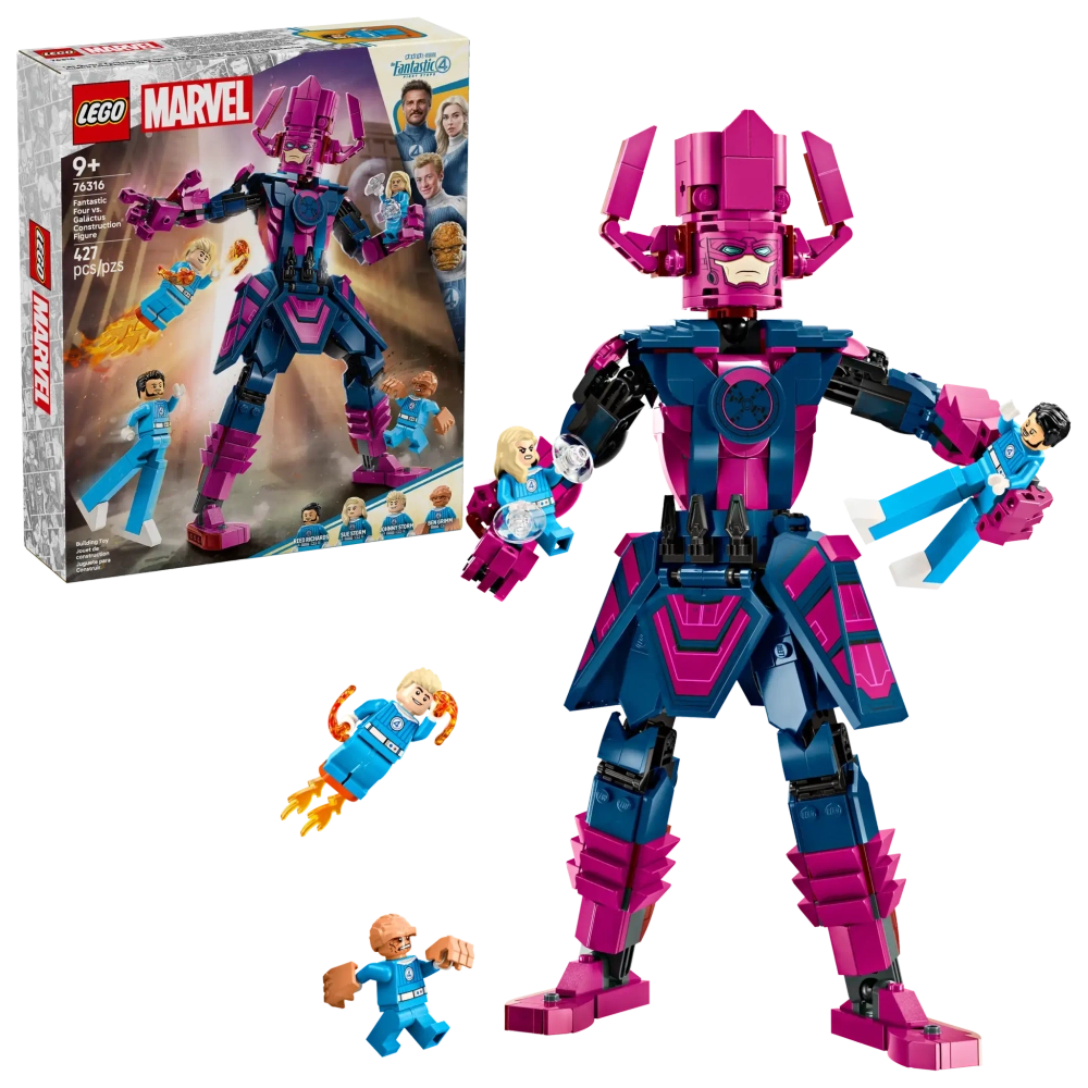 Конструктор LEGO Marvel 76316 Фантастическая четверка против Фигурка Галактуса-конструктора