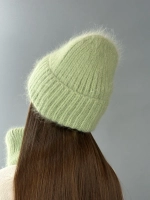 комплект шапка с шарфом- снуд зимний вязаный