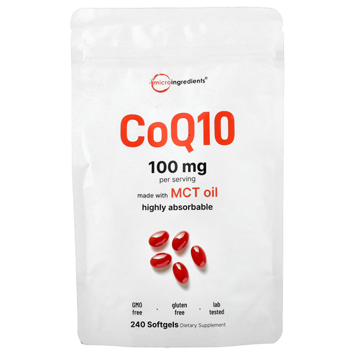 Micro Ingredients, CoQ10`` 240 капсул (50 мг в каждой капсуле)