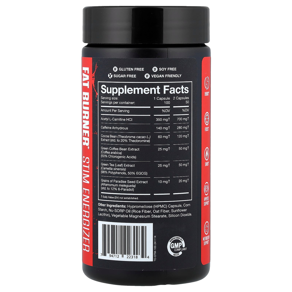 JNX Sports, The Omen!®, сжигатель жира, 100 веганских капсул