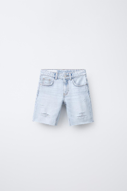ZARA ДЖИНСОВЫЕ ШОРТЫ, СИНИЙ
