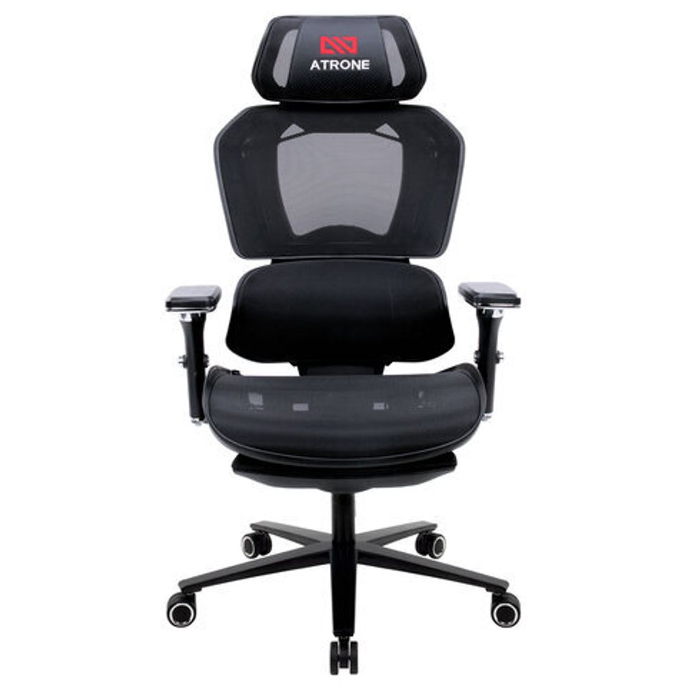 Кресло ATRONE (АТРОН) "Optimus ER-707", адаптивный механизм со слайдером, сетка, черный/серый, 532967