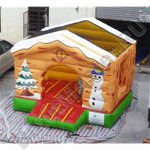 Коммерческий надувной батут "Зима" с крышей