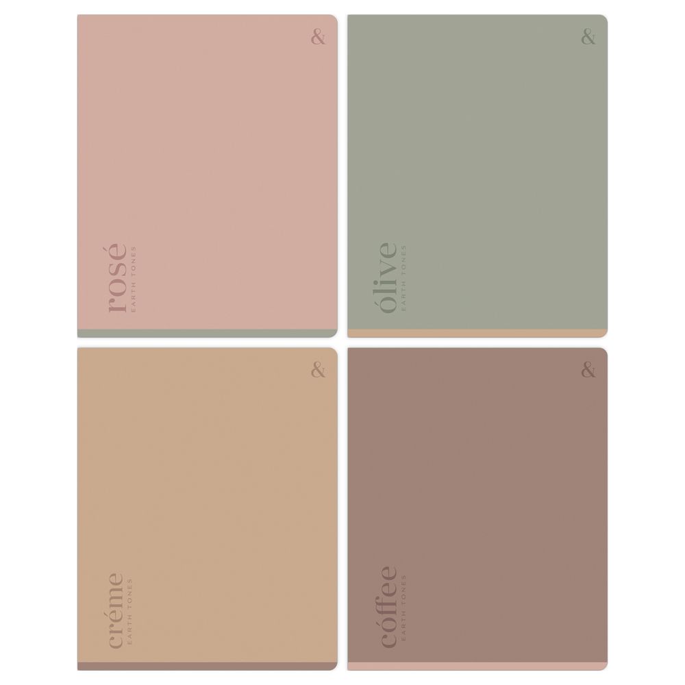 Тетрадь 48л, А5, клетка, Greenwich Line Natural tone, cофт-тач ламинация, в ассортименте