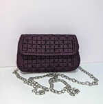 Сумка вязаная сиреневая