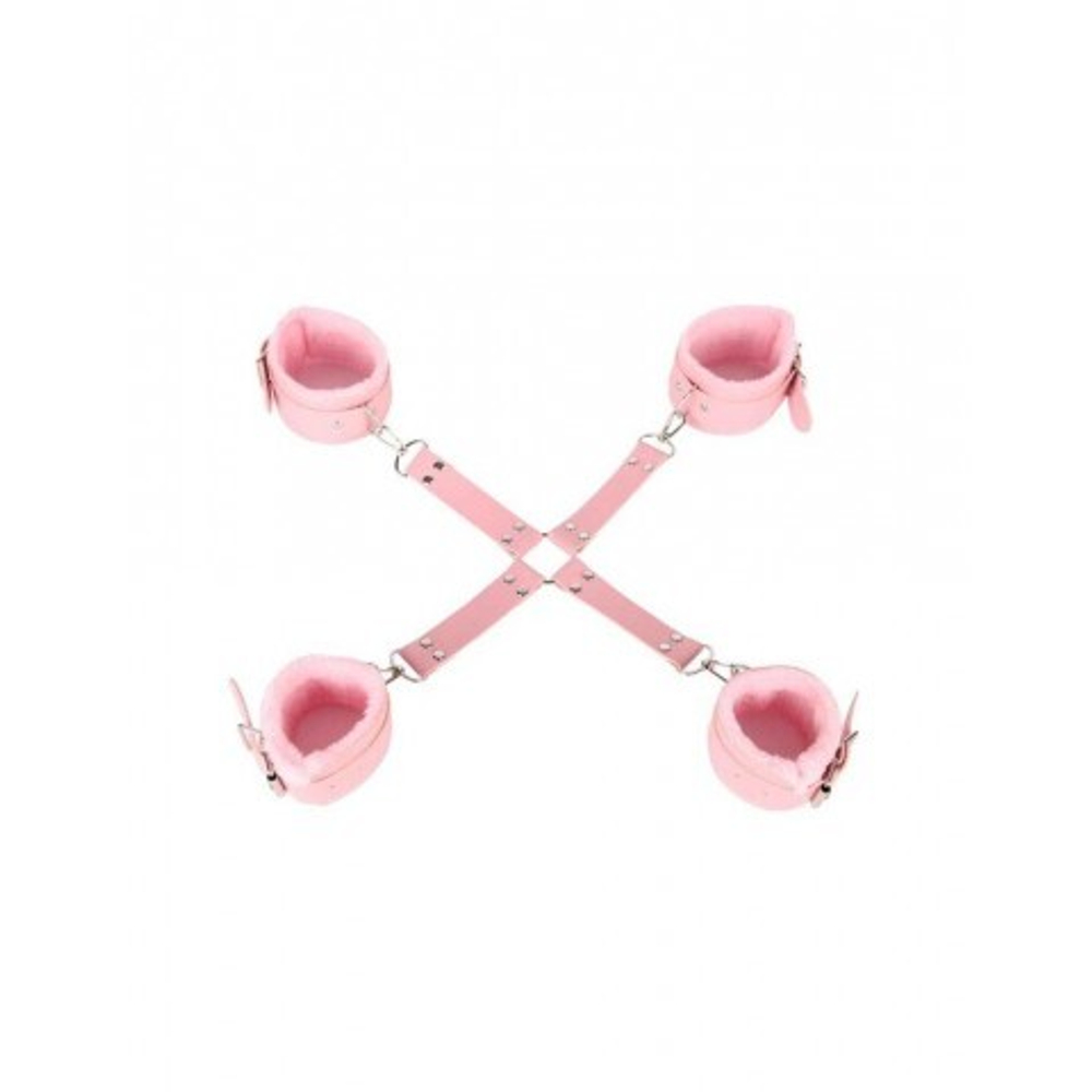 Фиксаторы розовые на руки и ноги SM Bondage Sex