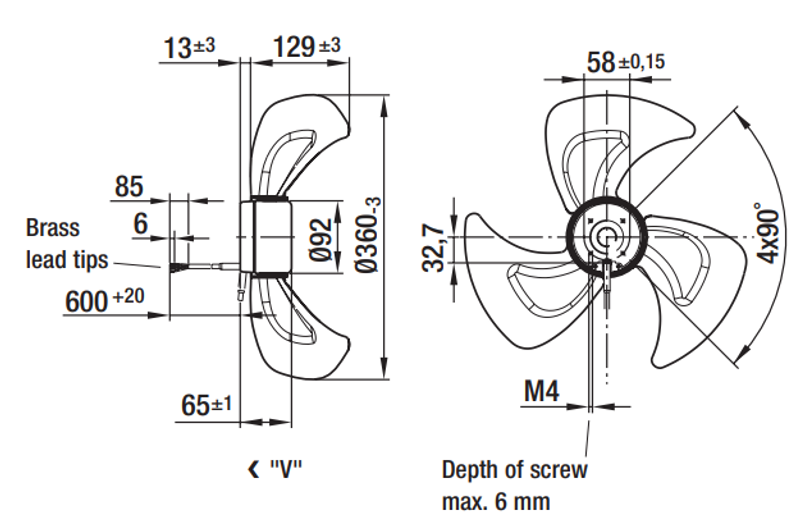 Вентилятор осевой A6E360-AA08-05