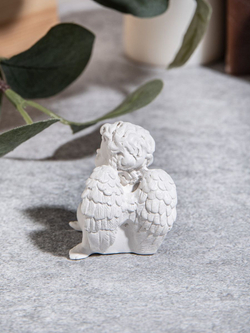 Набор статуэток ангелочки 4 штуки и аромакамень Пион