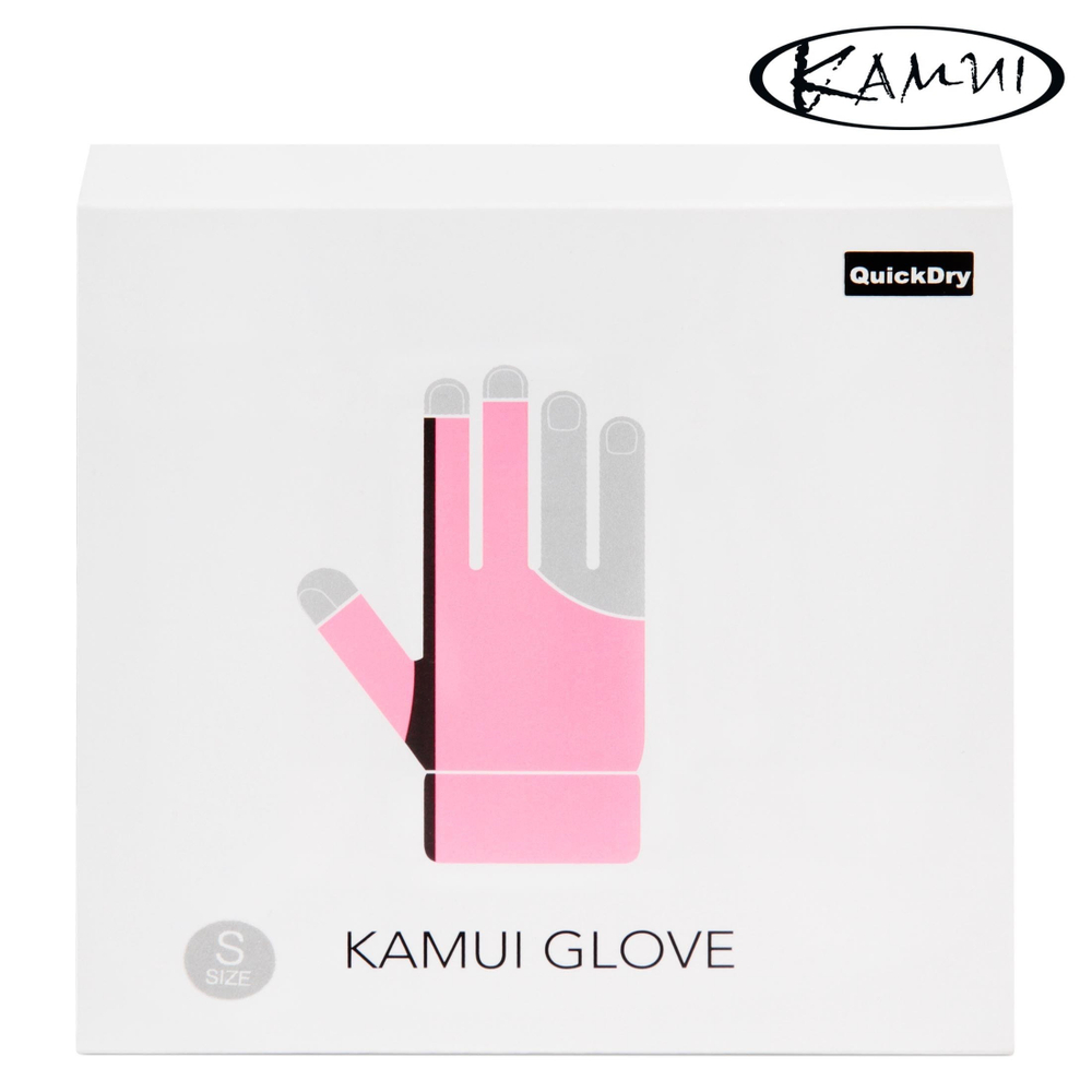 Перчатка для бильярда "Kamui QuickDry" розовая/черная левая XL