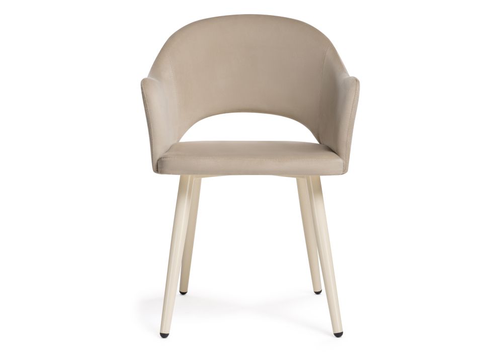 Стул на металлокаркасе Апри микровелюр 05 / бежевый глянец