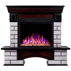 Электрокамин RealFlame Country Lux Rock AO античный дуб с очагом Saphir 25,5