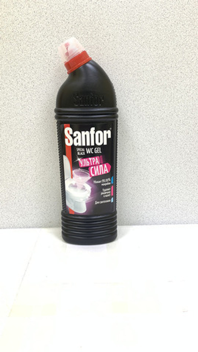 SANFOR WC гель spesial black устран. извест.налёт1000 г.Цвет. сакура