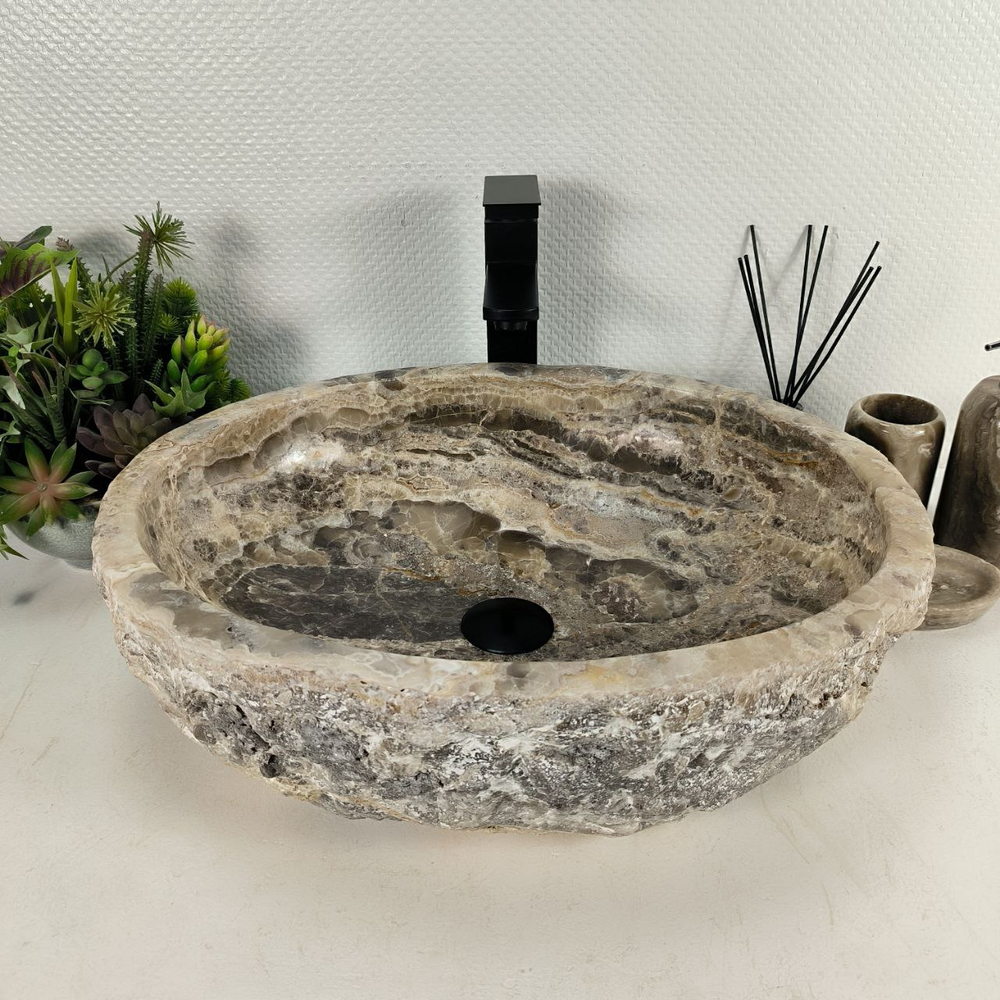 Раковина из оникса Erozy Grey EO-64615 53*42*15 0183