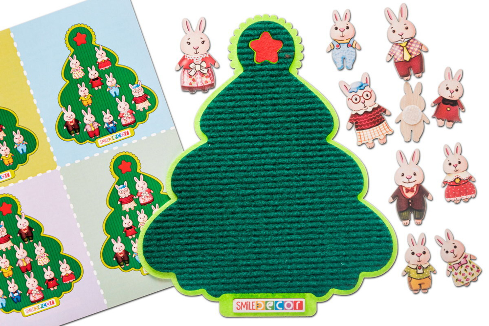 Коврик-пазл "Заячья семейка"