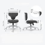 Кресло гибридной посадки FoxGear SHORTZ Fabric, размер 2 (с ноутбучным столиком), тёмно-серый (FG-SHORTZ-F2-DG)